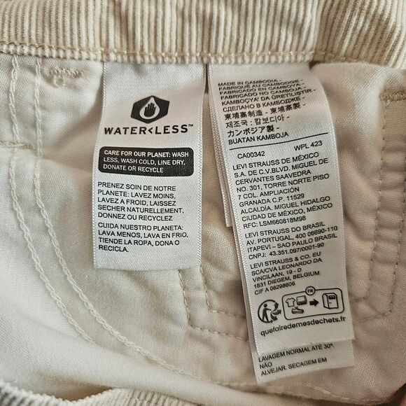 LEVI'S Middy Ankle Bootcut Ribbed Corduroy Flare Leg Trouser Pants Safari Tan 29 - Picture 9 of 10